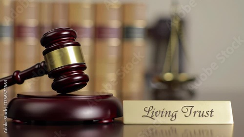 Cartel. Gavel on Desk with Legal Books and Scales of Justice - Law Concept