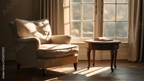 Luxury apartment living room interior with comfortable lounge furniture