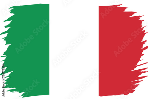 Flag of Italy. Italian national symbol in official colors. Template icon. Abstract vector background.