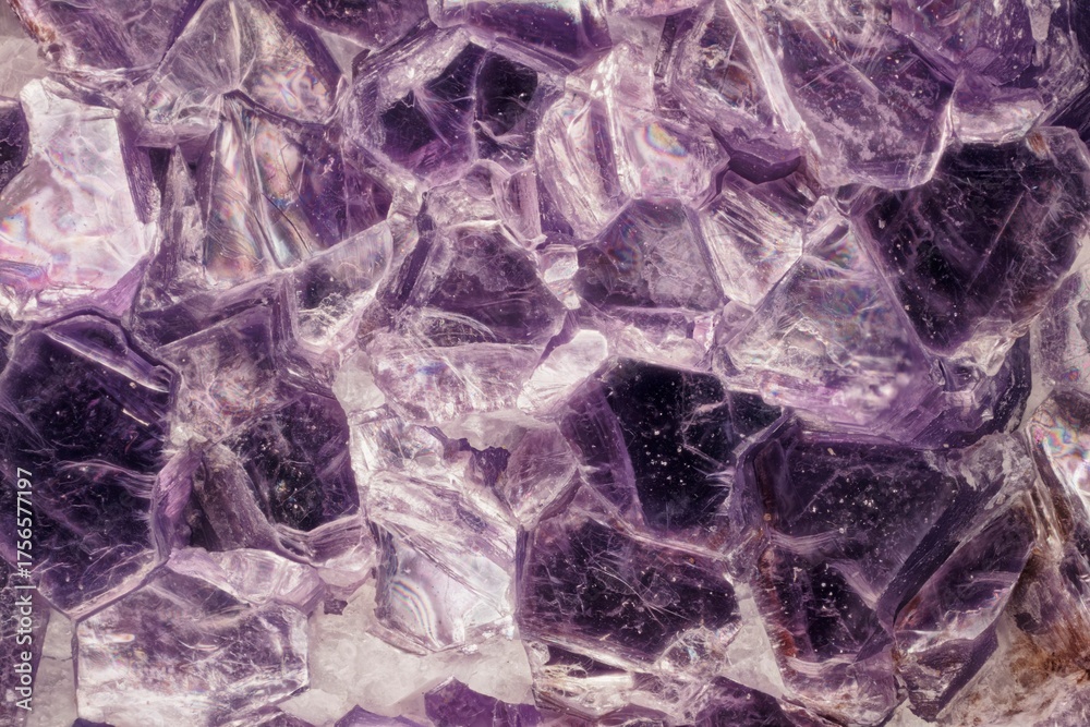 Obraz premium Macro clinohore crystals with iridescent sheen from Biser deposit, Perm Krai- rare mineral beauty for collectors and geologists. 3.7X magnification