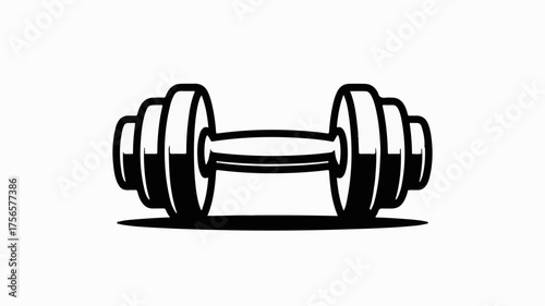 Classic chrome dumbbell ready for a strength training workout.