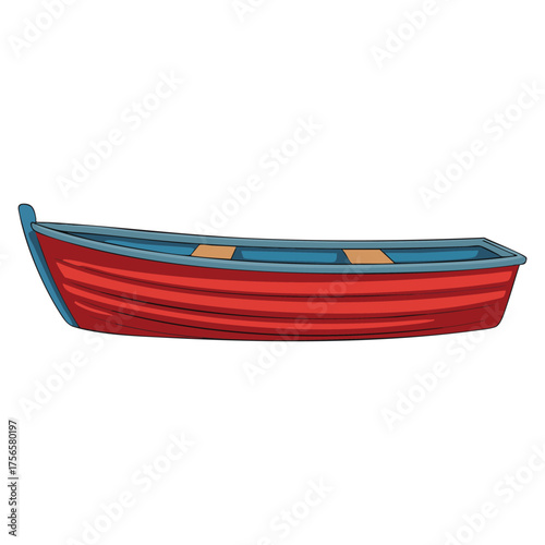 Simple peddle toy boat vector illustration isolated on white background design element for kids nautical playroom decoration or childhood toy creative artwork concept