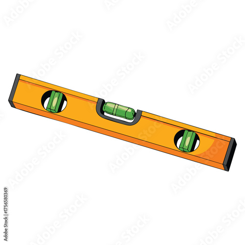 Vector flat icon of level measure construction working tool item perfect for builder equipment engineering or architectural design logo illustration