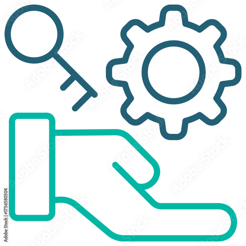 Services Outline Blue Icon