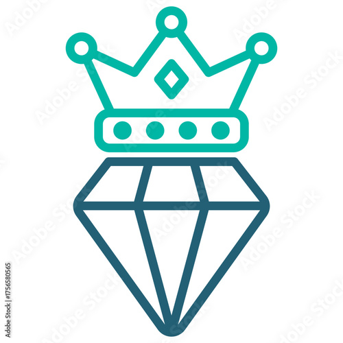 Luxury Outline Blue Icon