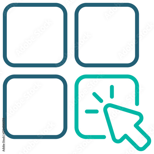 Choices Outline Blue Icon