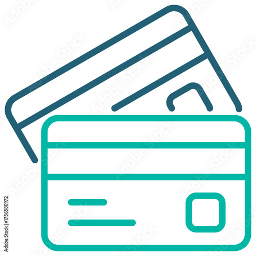 Card Outline Blue Icon