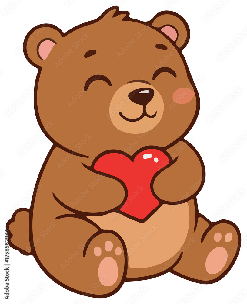 Obraz premium Lovely Teddy Bear Sticker