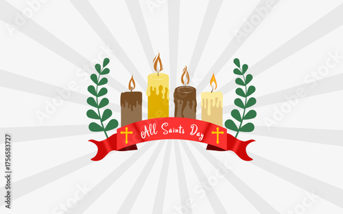 All Saints Day Vector Illustration, All Saints Day stock image, All Saints Day greetings