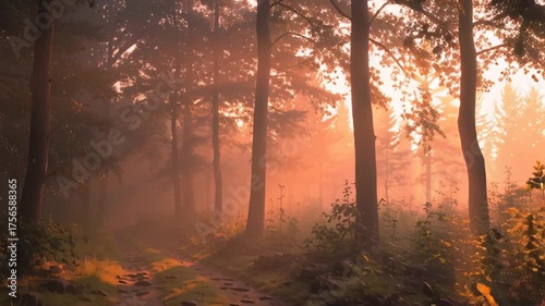 Calming nature-inspired cinematic landscape background, Generative AI