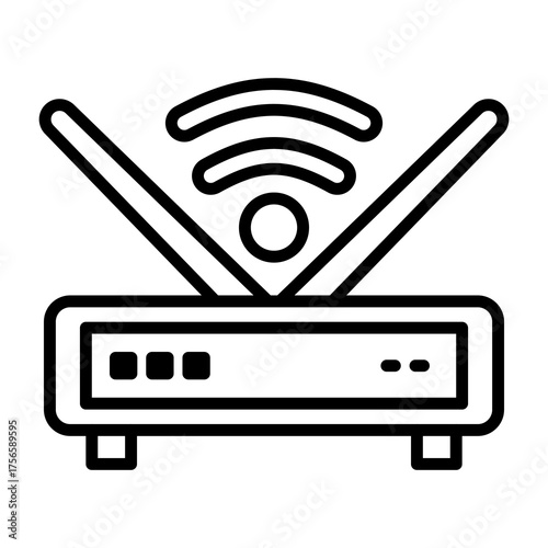 Router Simple Icon Vector Illustration Concept