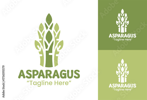 Modern Asparagus Logo for Healthy Food Products
