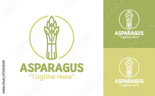 Asparagus Logo Minimalist Organic Farm Identity