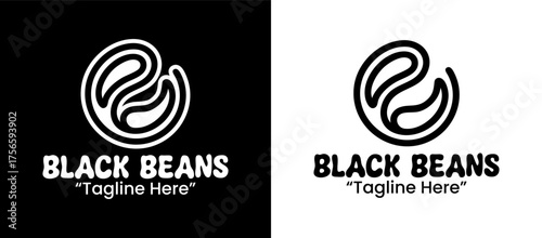 Modern Black Beans Logo for Vegan Product Branding