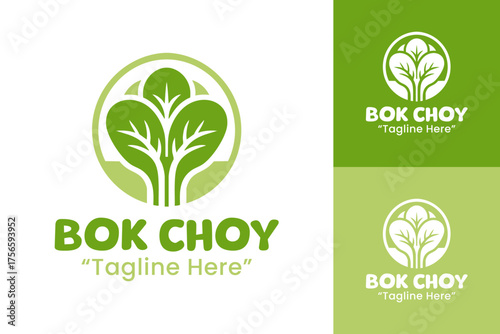 Bok Choy Logo Minimalist Fresh Vegetable Identity
