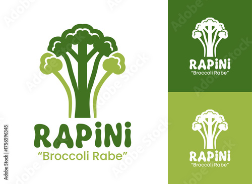 Modern Organic Rapini Logo for Eco Farm Branding