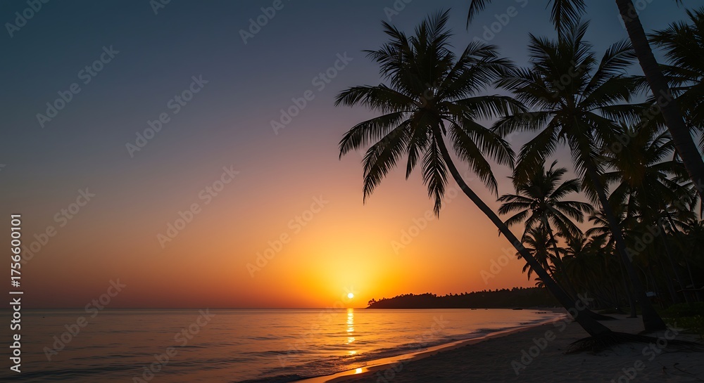 Obraz premium Tropical beach sunset