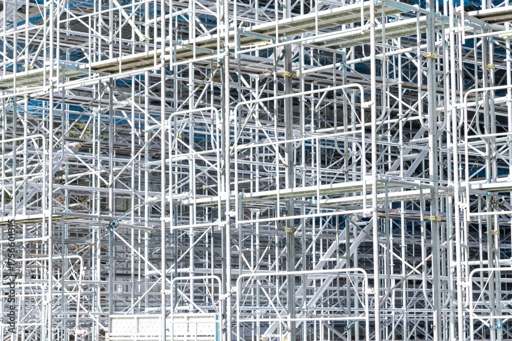 Obraz premium 建設現場の足場