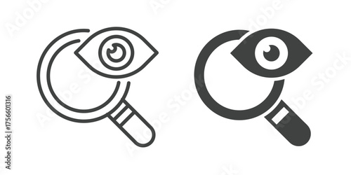 Vision Icon. Line and glyph solid icon