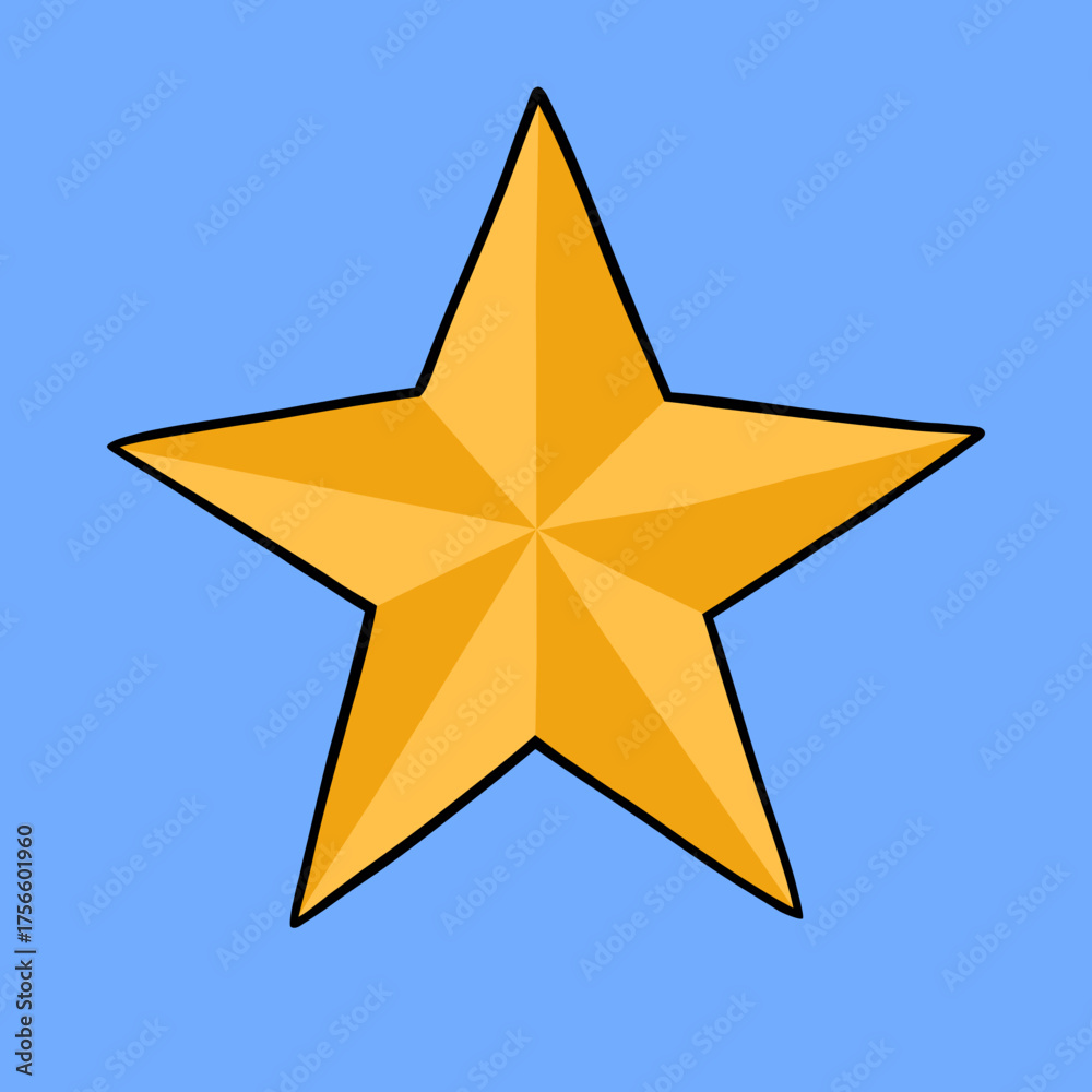 Fototapeta premium gold star on white background