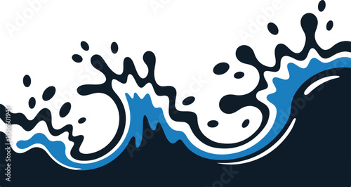Stylized Ocean Wave with Splash Effect
