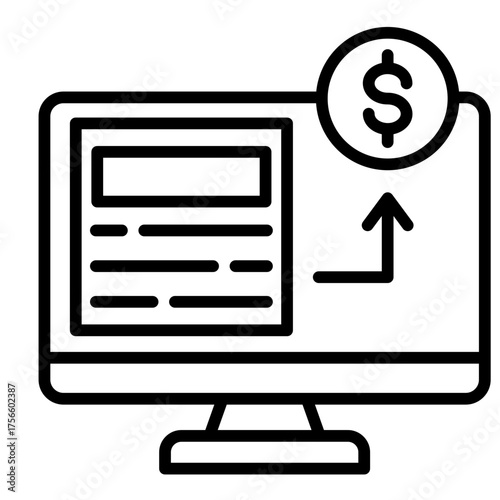Online Transaction  Icon Element For Design
