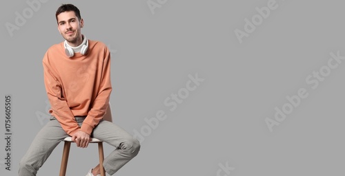 Handsome young man in styli...