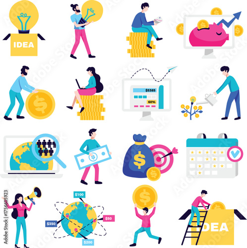 Crowdfunding money raising internet platforms for business