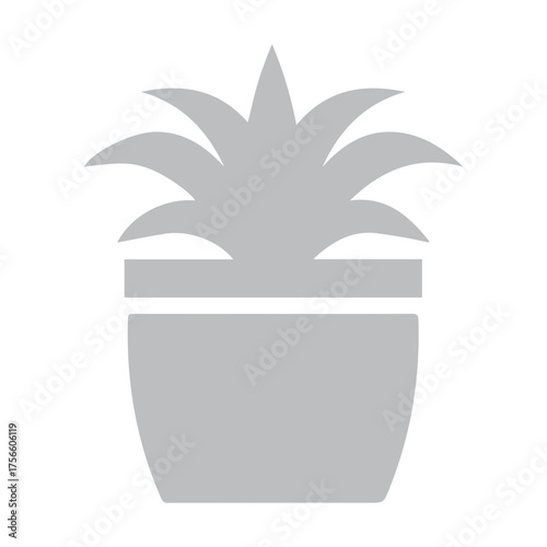 Minimal Potted Plant Graphic