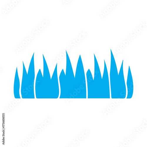 Blue grass vector icon