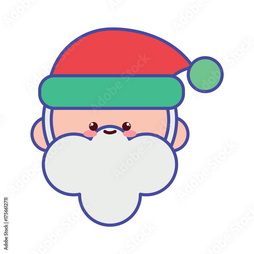 Cute Kawaii Santa Claus Illustration