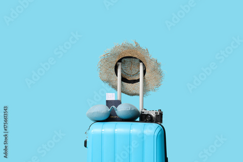 Suitcase with travelling be...