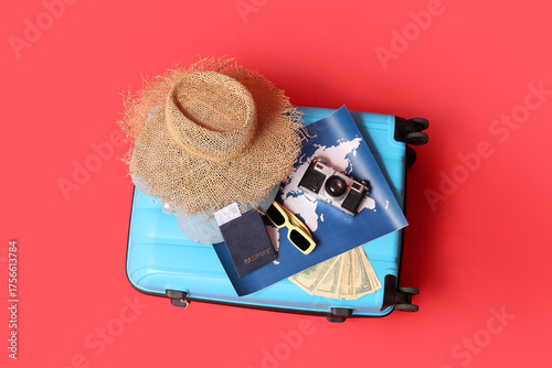 Suitcase with travelling be...