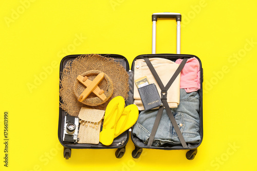 Suitcase with travelling be...