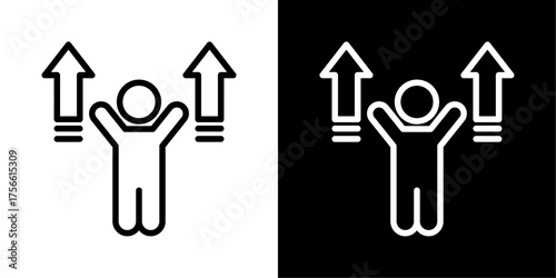 Improvement Icon Of Line Black And White Style Vector Illustration 