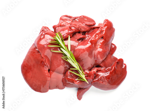 Raw chicken liver with fres...