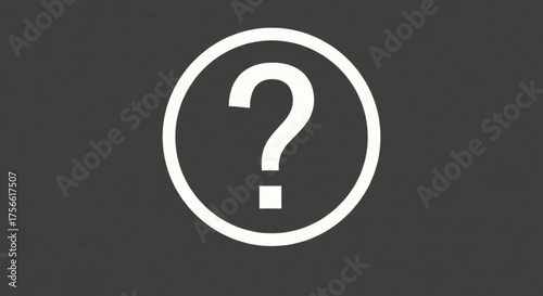 Question mark icon on a dark gray background, symbolizing uncertainty, inquiry, or the need for information