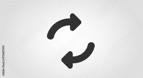 Two curved arrows pointing in opposite directions, representing synchronization, rotation, or data exchange