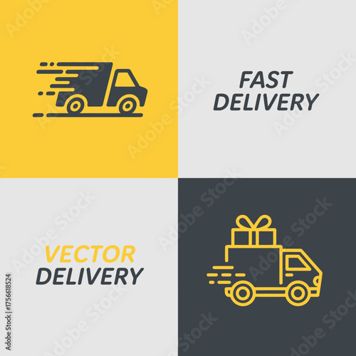 This image features a fast delivery truck in motion, highlighting the themes of speed and convenience, essential for modern logistics and consumer expectations in e-commerce.