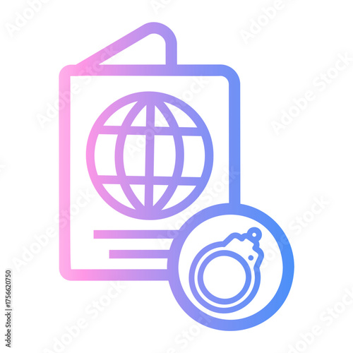 deported Line Gradient Icon