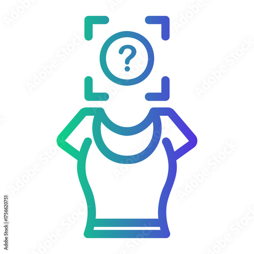 detection Line Gradient Icon