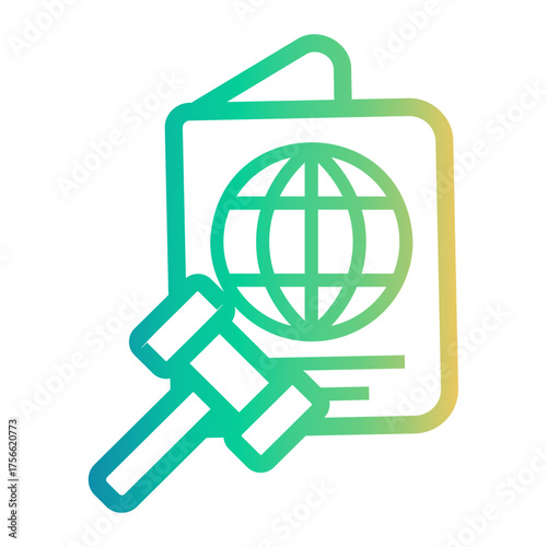 immigration law Line Gradient Icon
