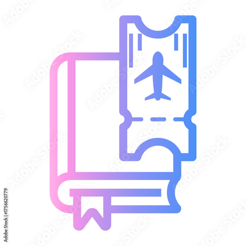 passport Line Gradient Icon