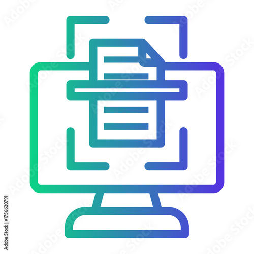 scanner Line Gradient Icon