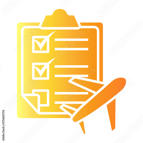 boarding gate Gradient icon
