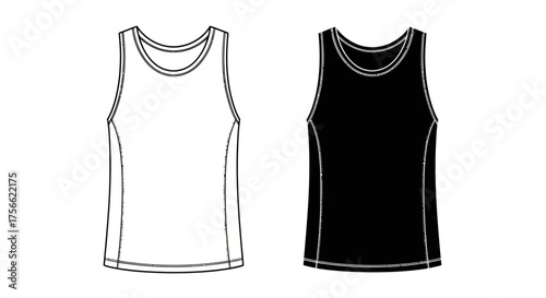 Sleeveless shirt template