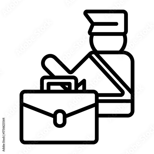 customs Line Icon