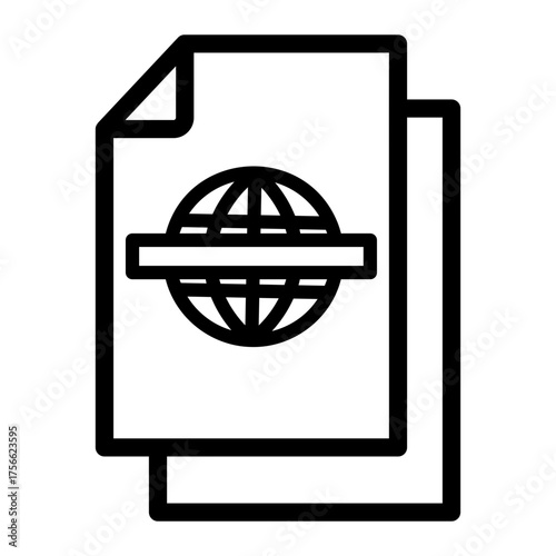 passport Line Icon
