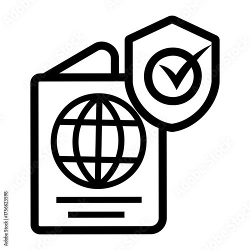 passport Line Icon
