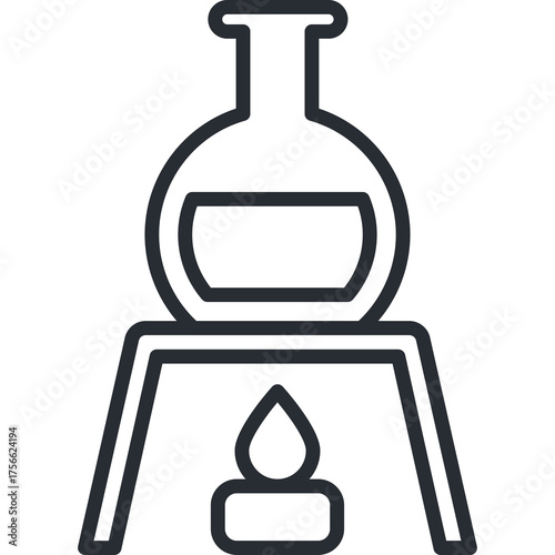 black lab flask heating experiment clip art preview